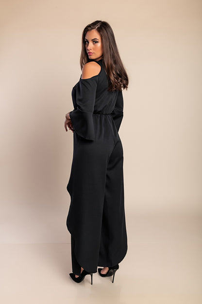 Elegante tuta con paillettes, nera