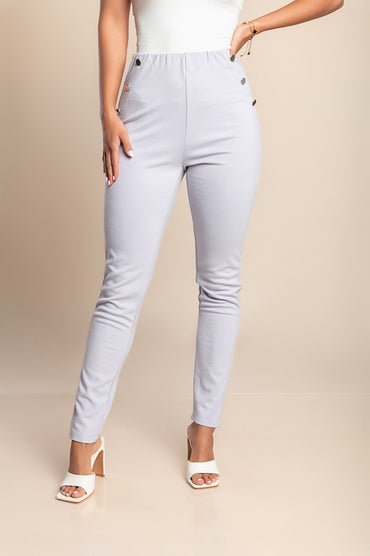 Pantaloni attillati eleganti, lilla