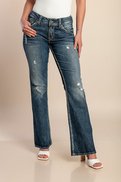 Jeans con spacchi, blu