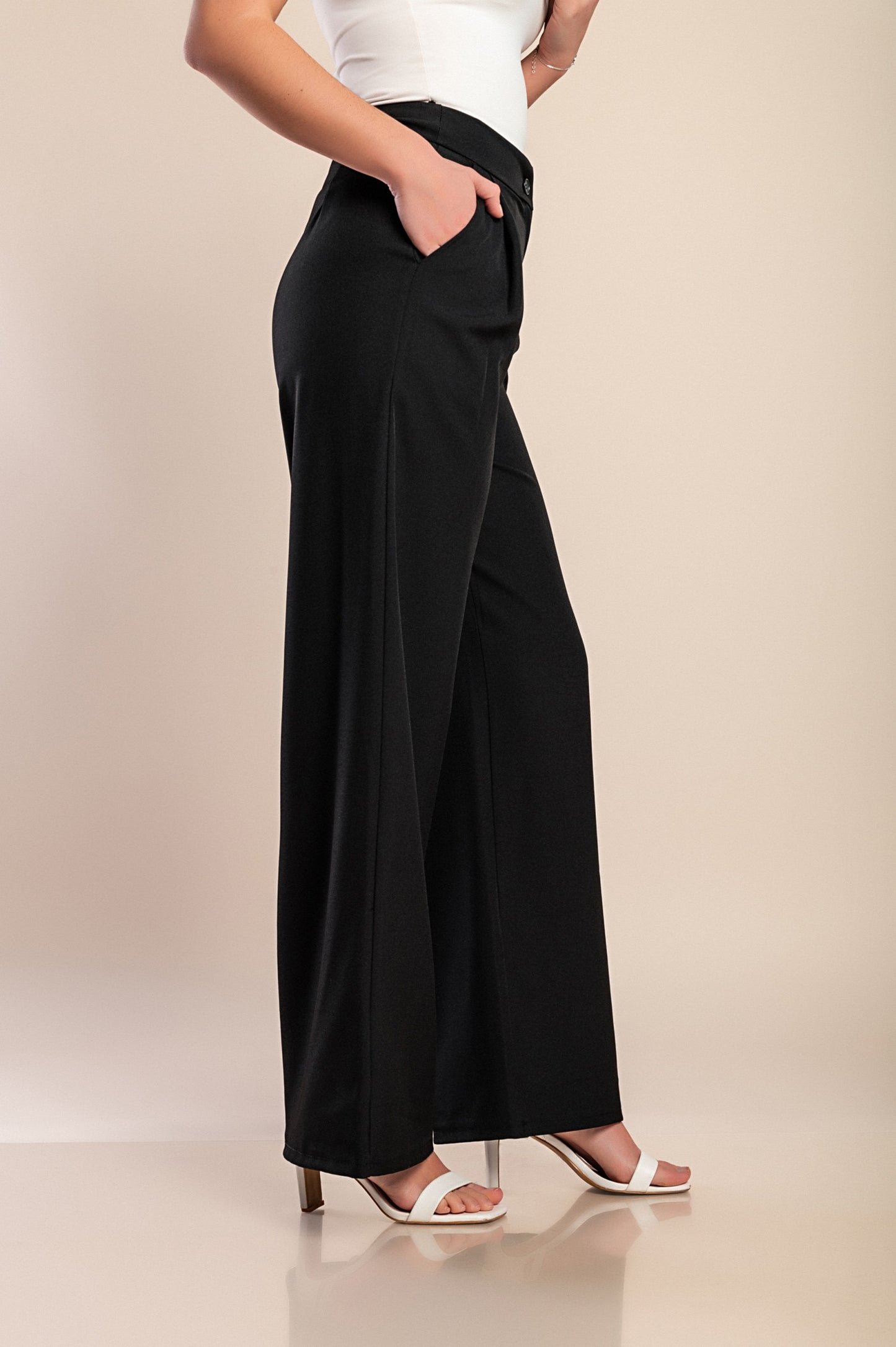 Pantaloni lunghi eleganti, beige