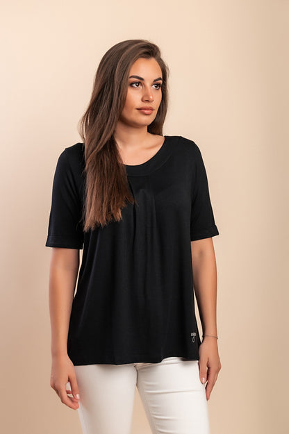 Maglietta girocollo, bianca