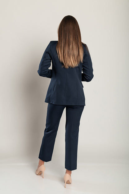 Completo blazer e pantaloni eleganti, 18438, nero
