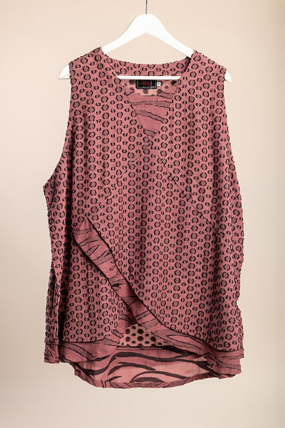 Camicetta senza maniche taglie forti, viola