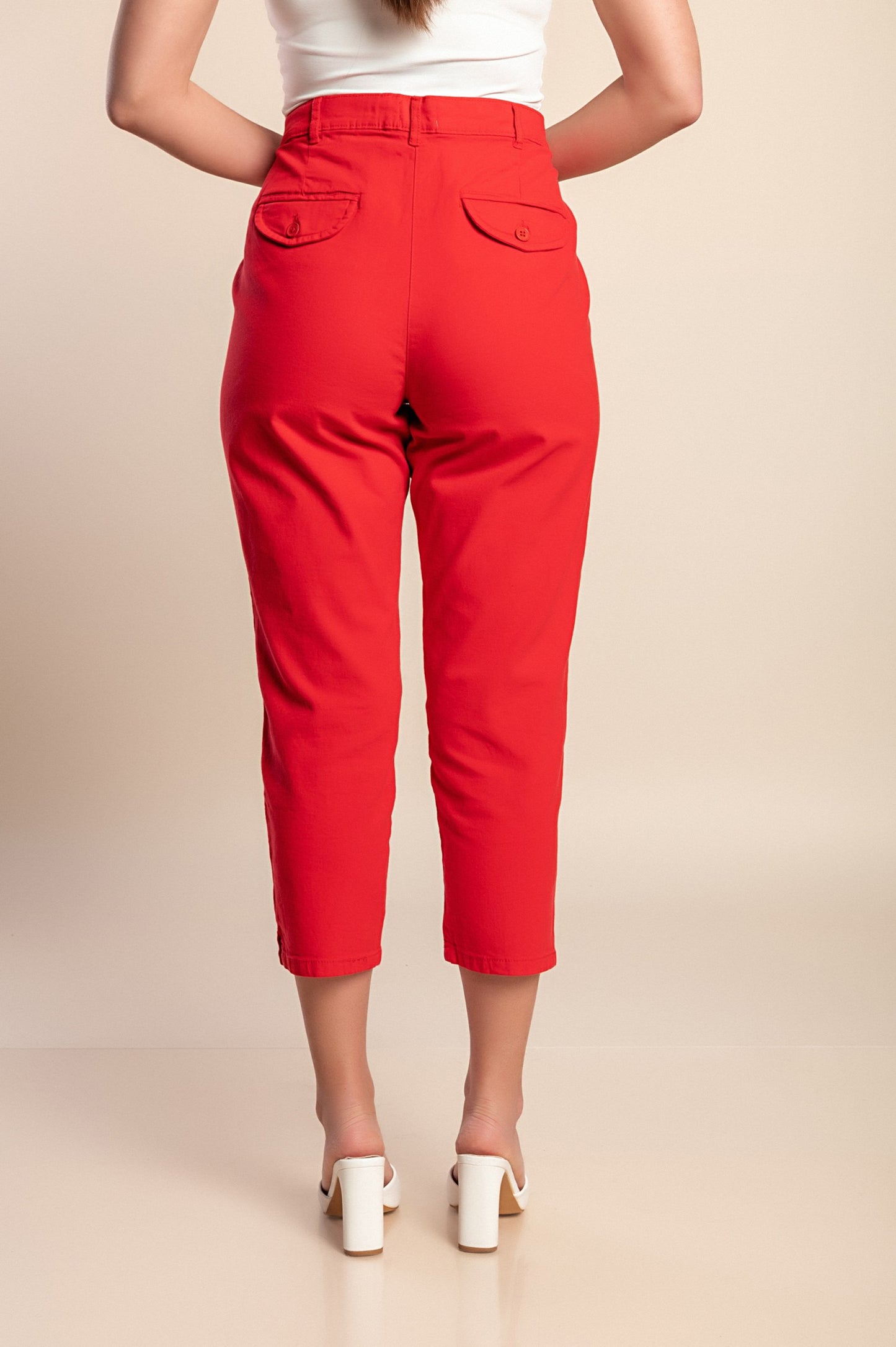 Pantaloni di cotone, rossi