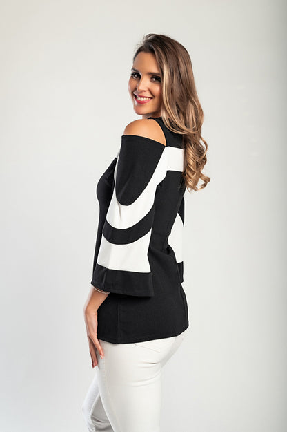 Maglietta con le maniche a campana Ninita, nera