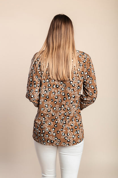 Camicetta a maniche lunghe, marrone