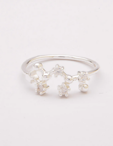 Anello in argento con strass, ART499 - SAGITTARIO, colore argento