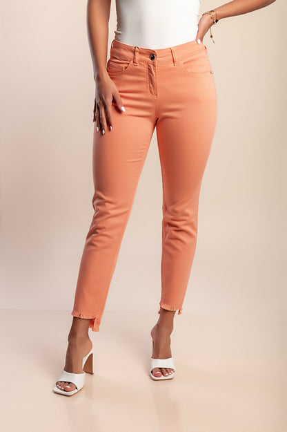 Pantaloni in cotone, albicocca