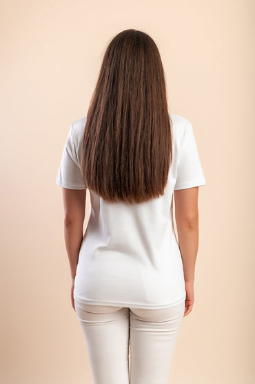 T-shirt in cotone con stampa, bianca