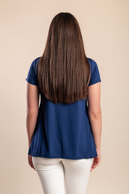 T-shirt stampata, blu