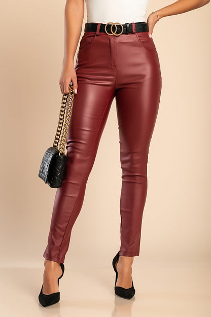 Pantaloni skinny in ecopelle Roda, Nero