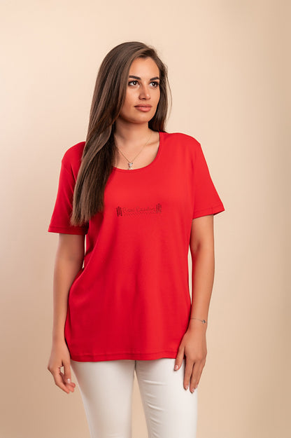 Maglietta in cotone, nera