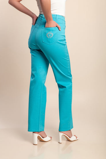 Pantaloni di cotone, blu