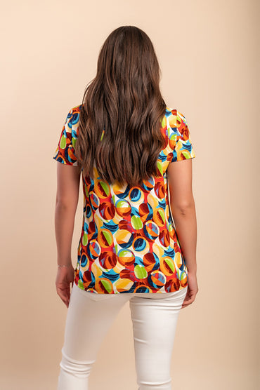 T-shirt stampata, multicolore