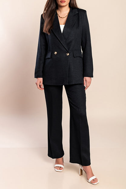 Completo elegante blazer e pantaloni, beige