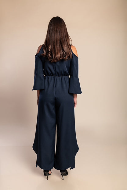 Elegante tuta con paillettes, nera