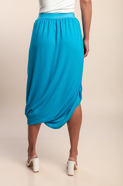 Pantaloni con elastico in vita, blu