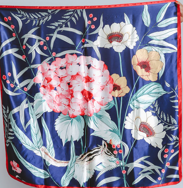 Sciarpa in simil raso, ART2195, blu