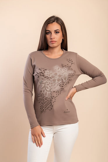 Maglietta a maniche lunghe, beige