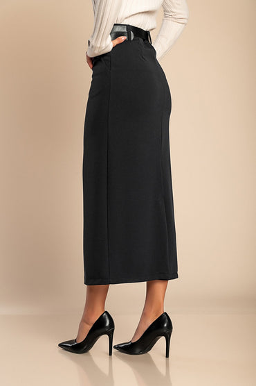 Gonna midi elegante, nera