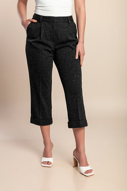Pantaloni eleganti taglie forti, neri