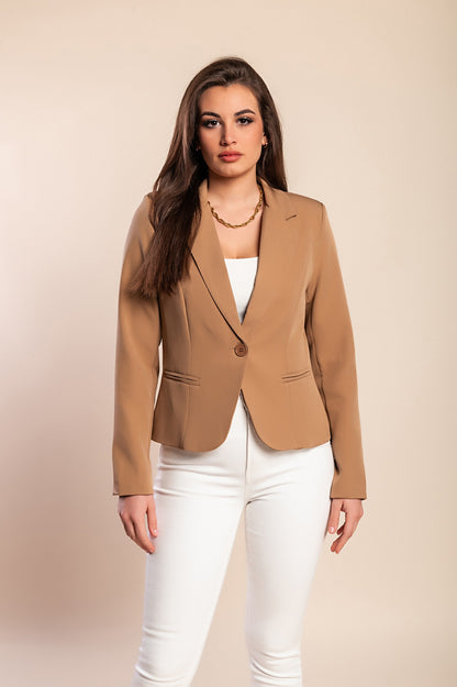 Blazer con scollo classico Softina, nero