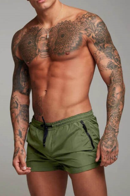 Costume da bagno da uomo, oliva