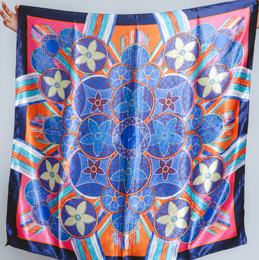 Sciarpa in raso sintetico, ART2200, blu