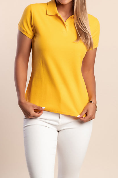 Polo in cotone, gialla
