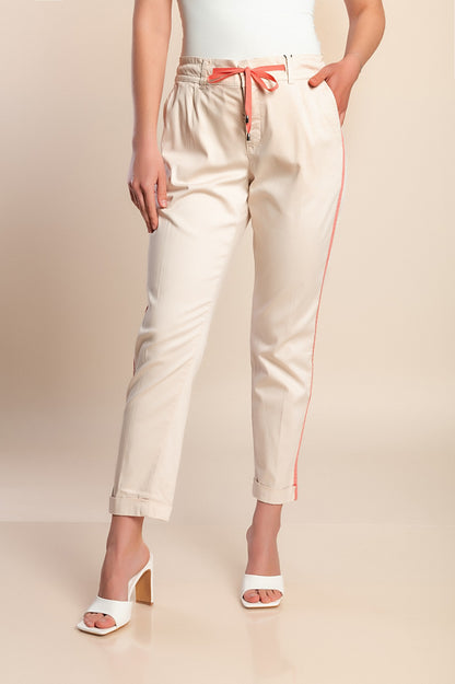 Pantaloni lunghi, crema