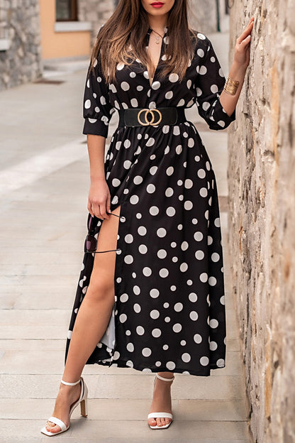 VESTITO MAXI ELEGANTE CON STAMPO MORI