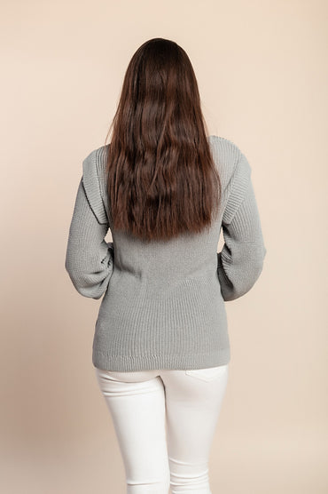 Maglione a maniche lunghe, grigio