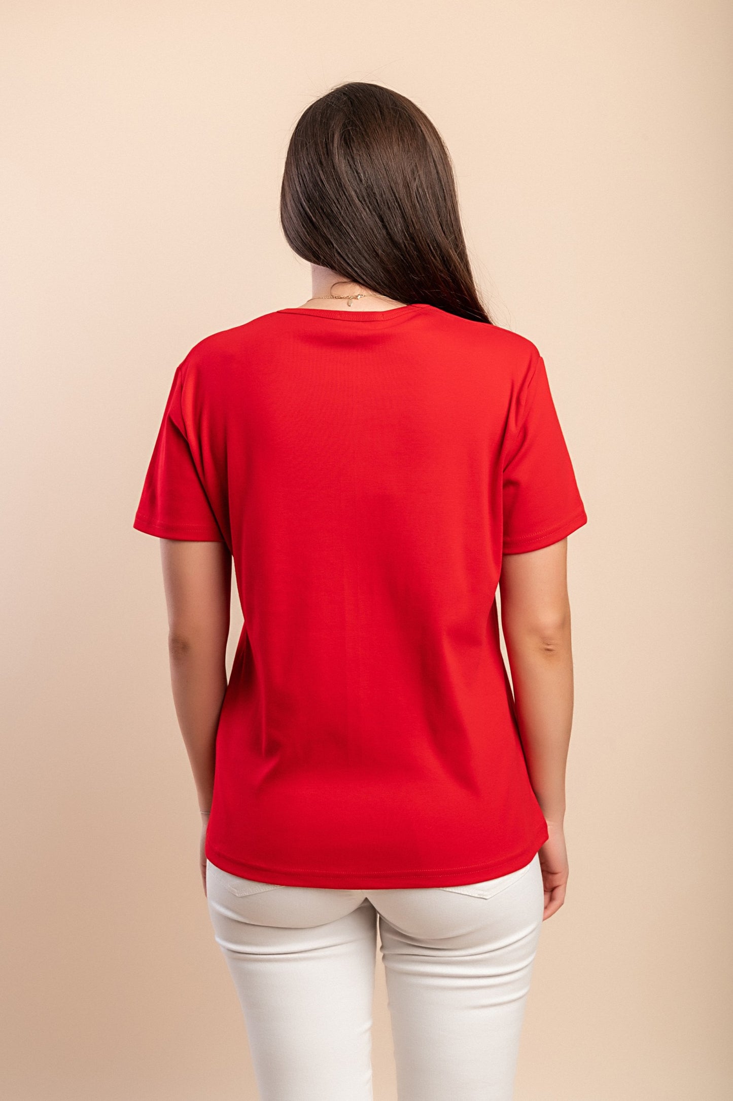 T-shirt in cotone con stampa, rosa chiaro