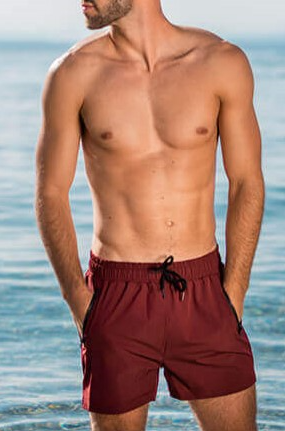 Costume da bagno da uomo, bordeaux