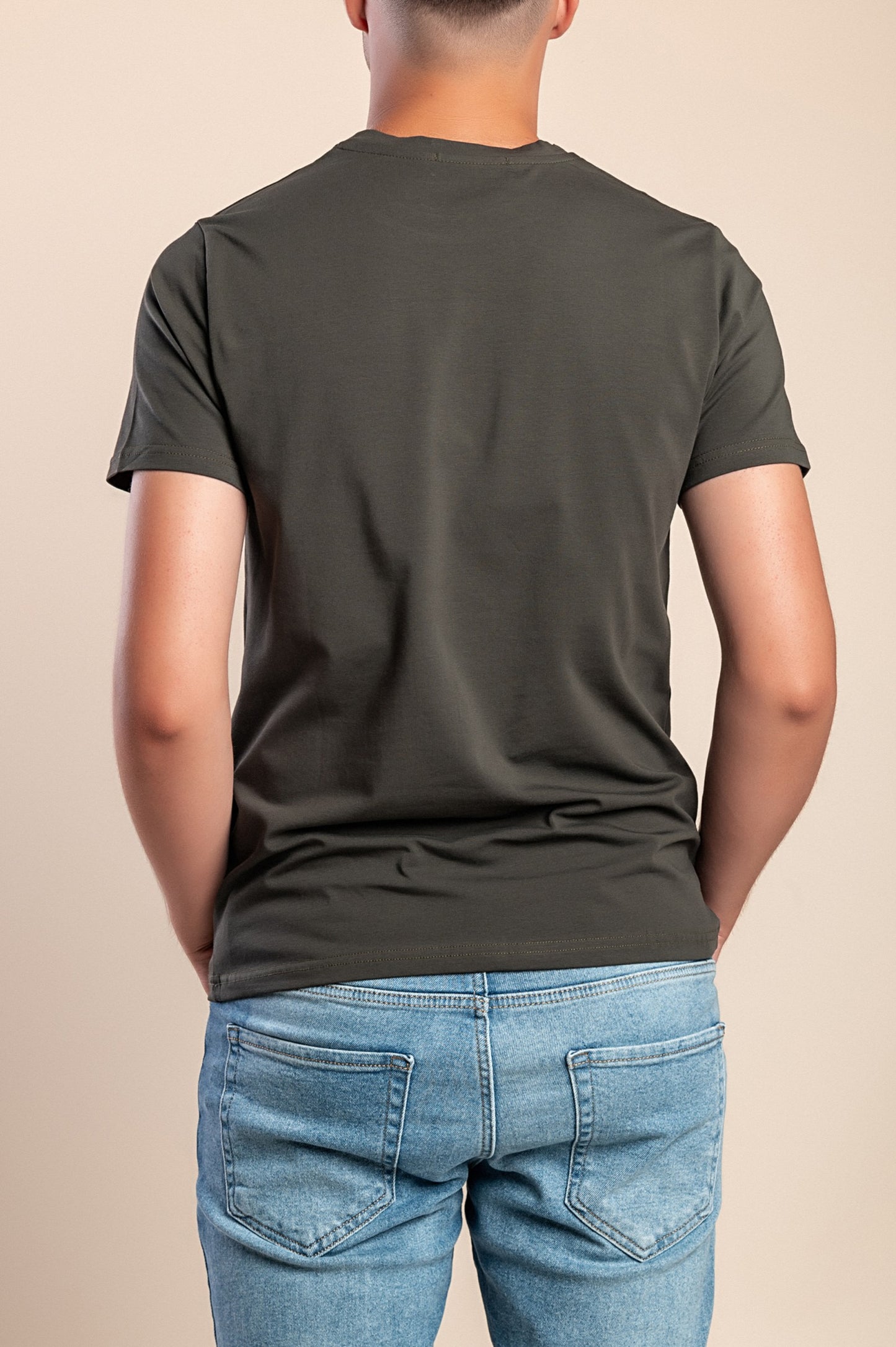 T-shirt da uomo in cotone con stampa, nera