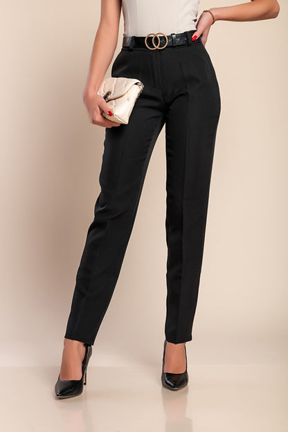 Pantaloni eleganti lunghi con pantalone dritto Tordina, nero