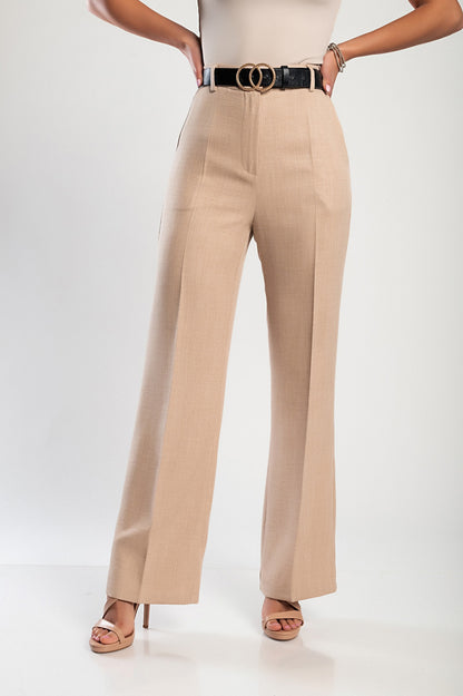 Completo elegante blazer e pantaloni, beige