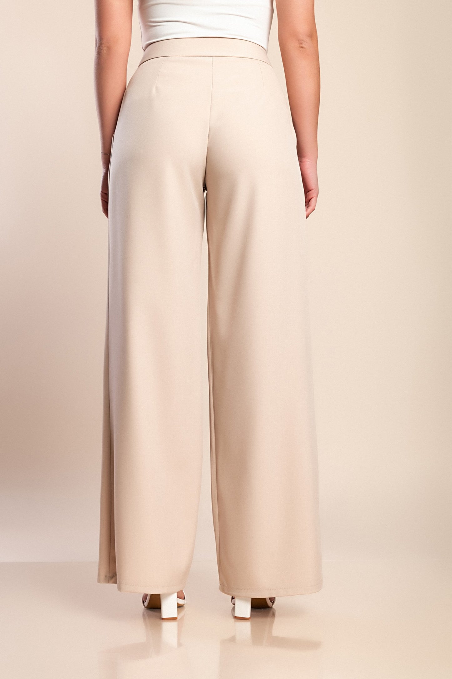 Pantaloni lunghi eleganti, beige