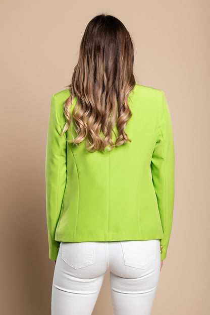 Blazer con collo classico, nero