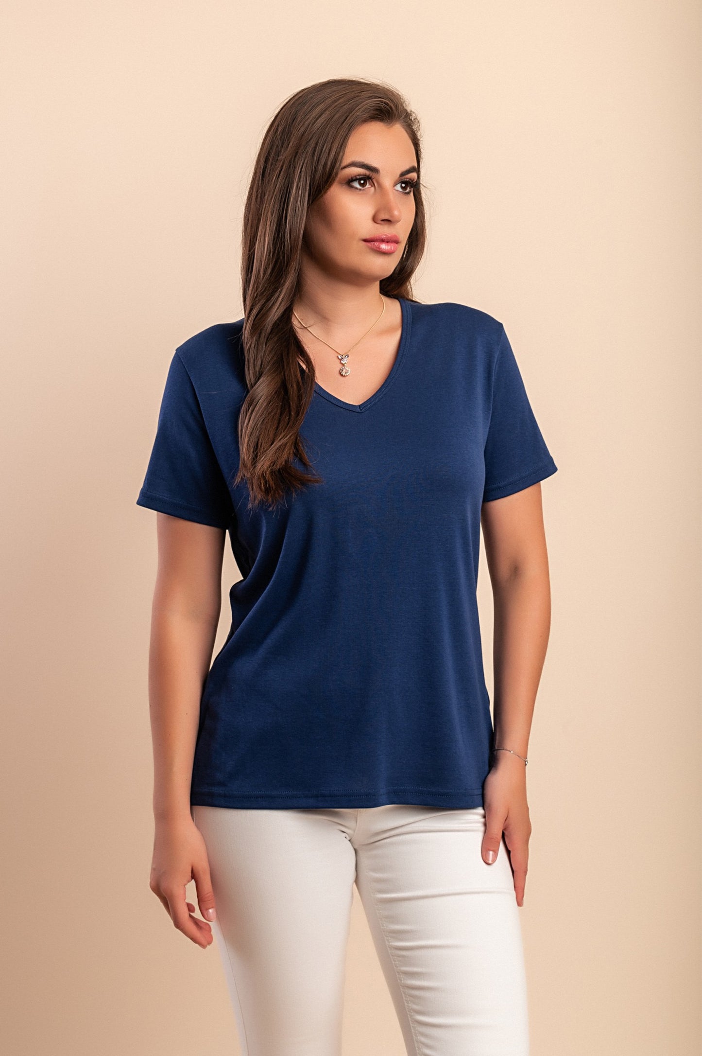 Maglietta in cotone, blu