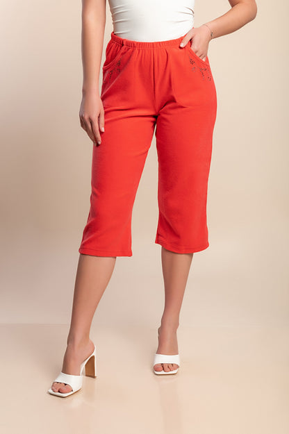 Pantaloni di cotone, rossi