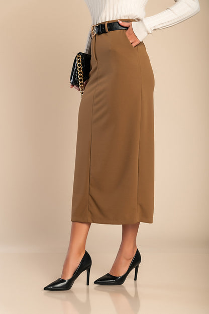 Gonna midi elegante, blu