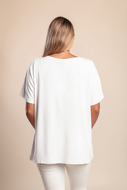 T-shirt stampata, bianca