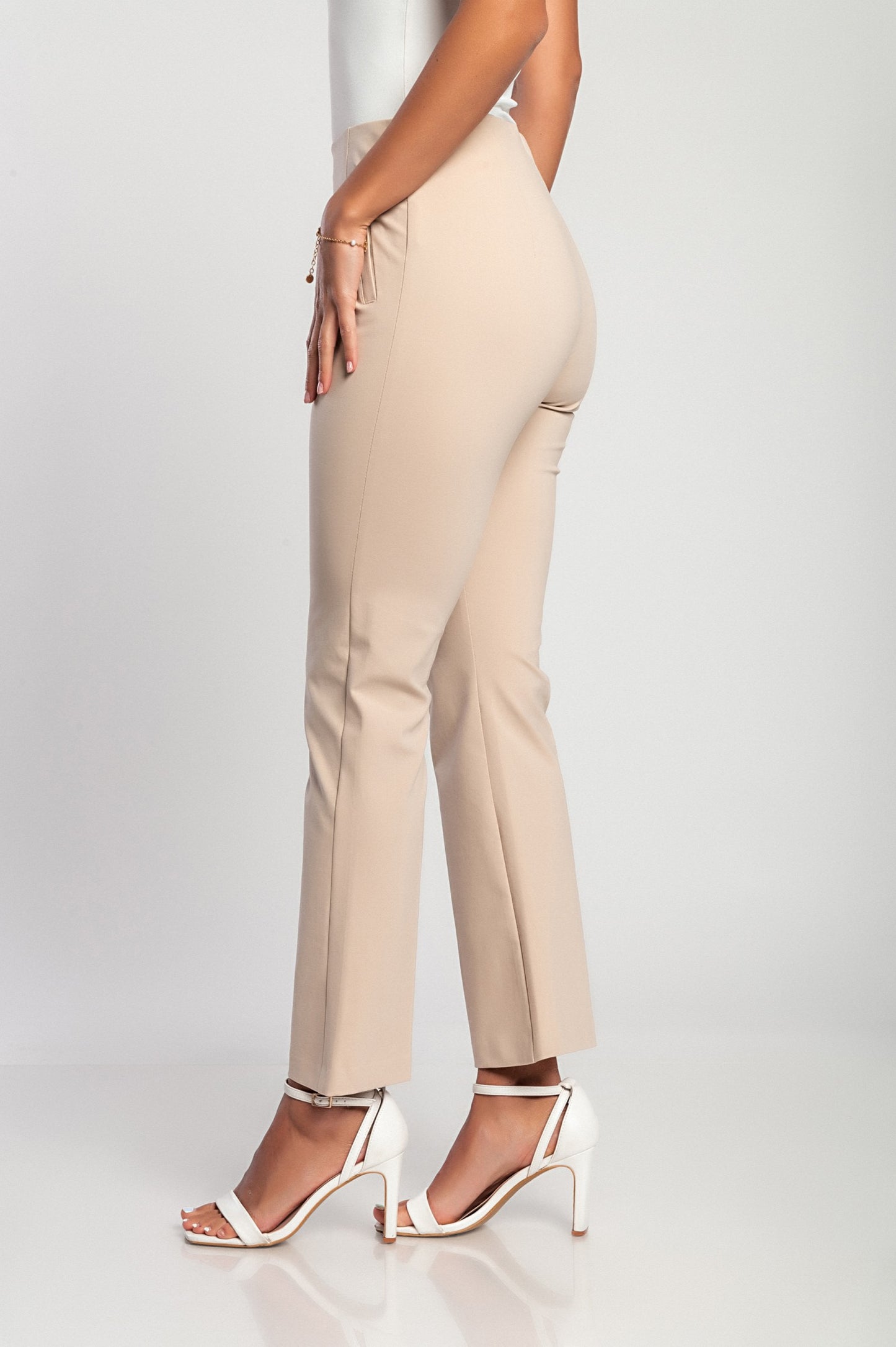 Pantaloni eleganti in cotone, azzurro