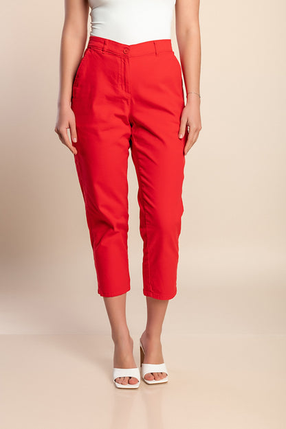 Pantaloni di cotone, rossi