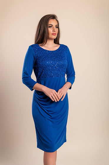 Elegante abito midi, blu