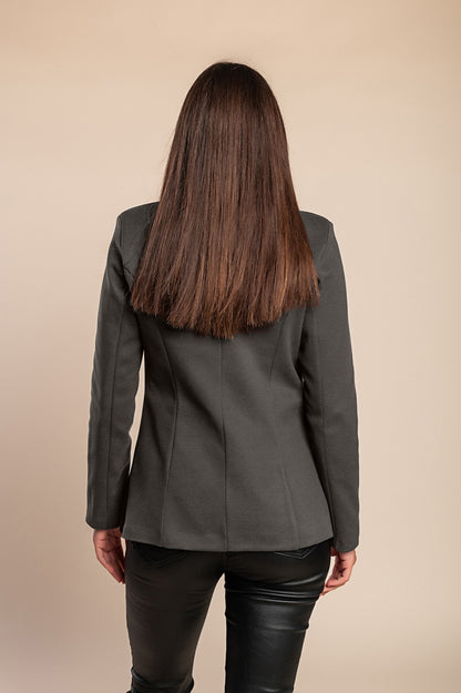 Blazer in tessuto molto caldo, grigio
