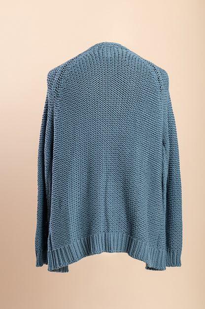 Cardigan lavorato a maglia, blu