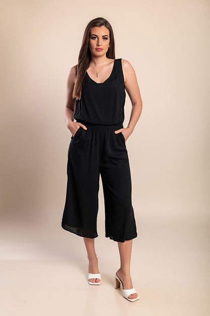 Tuta senza maniche, nera