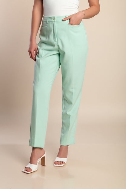 Pantaloni eleganti taglie forti, menta